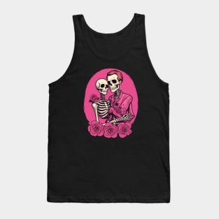 Preppy Skeleton, valentines day, pink skull Tank Top